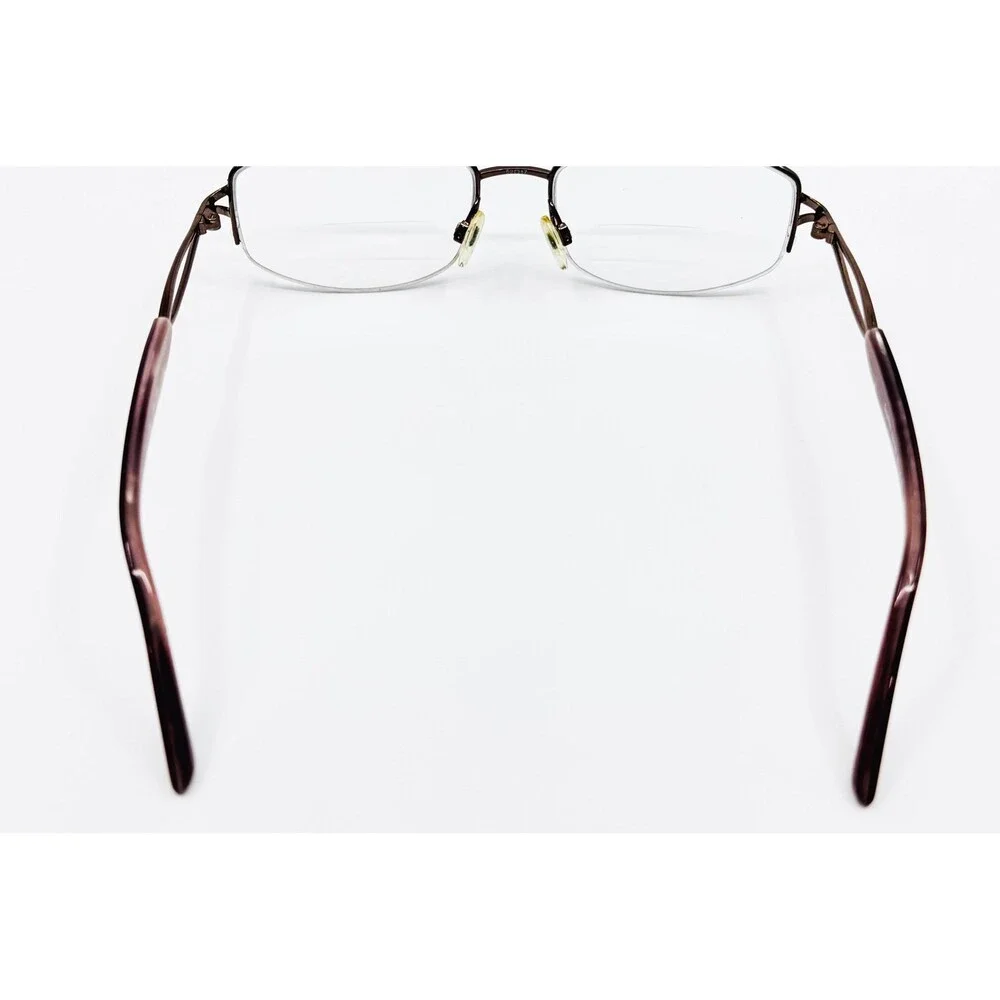 Sophia Loren Eyeglasses Womens Brown M210 Half Rim Metal Frame 52-17-135